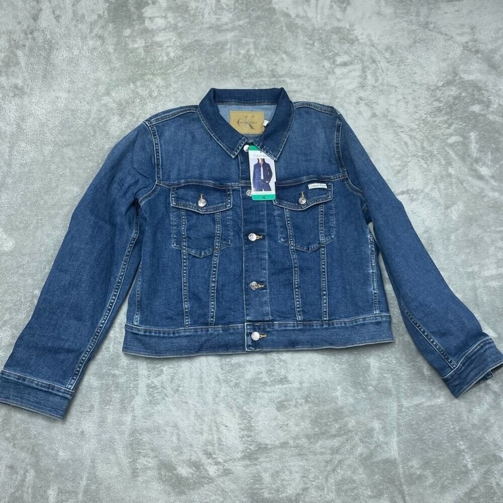Calvin Klein Womens XL Denim Jacket Classic Style d0177